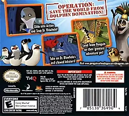 Image n° 2 - boxback : Penguins of Madagascar - Dr. Blowhole Returns - Again!, The (DSi Enhanced)